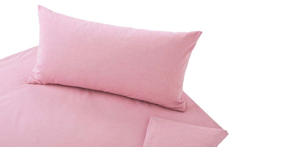 Bio Chambray Bettwäsche pastell pink von Contonea