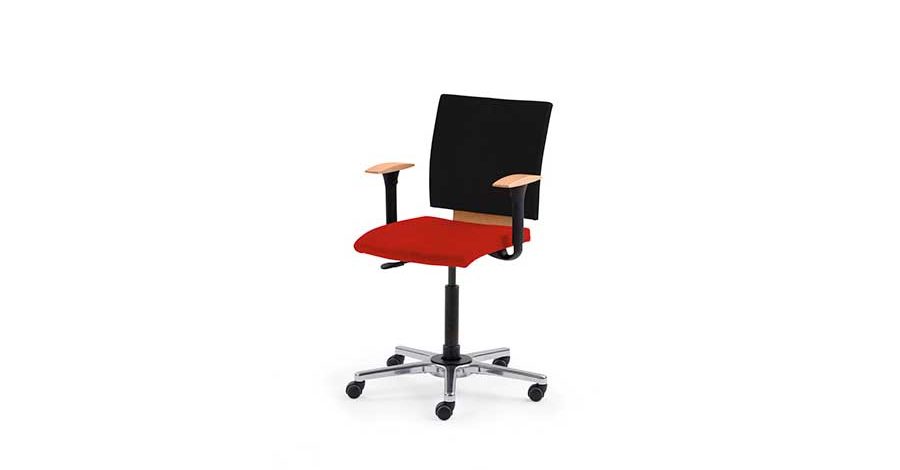 Schreibtisch-Stuhl schwarz-rot von Moizi
